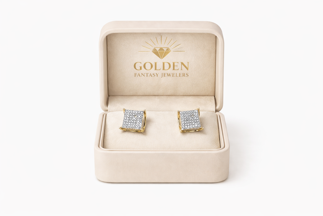 10K Yellow Gold Women's Earrings 0.40 carat si diamonds