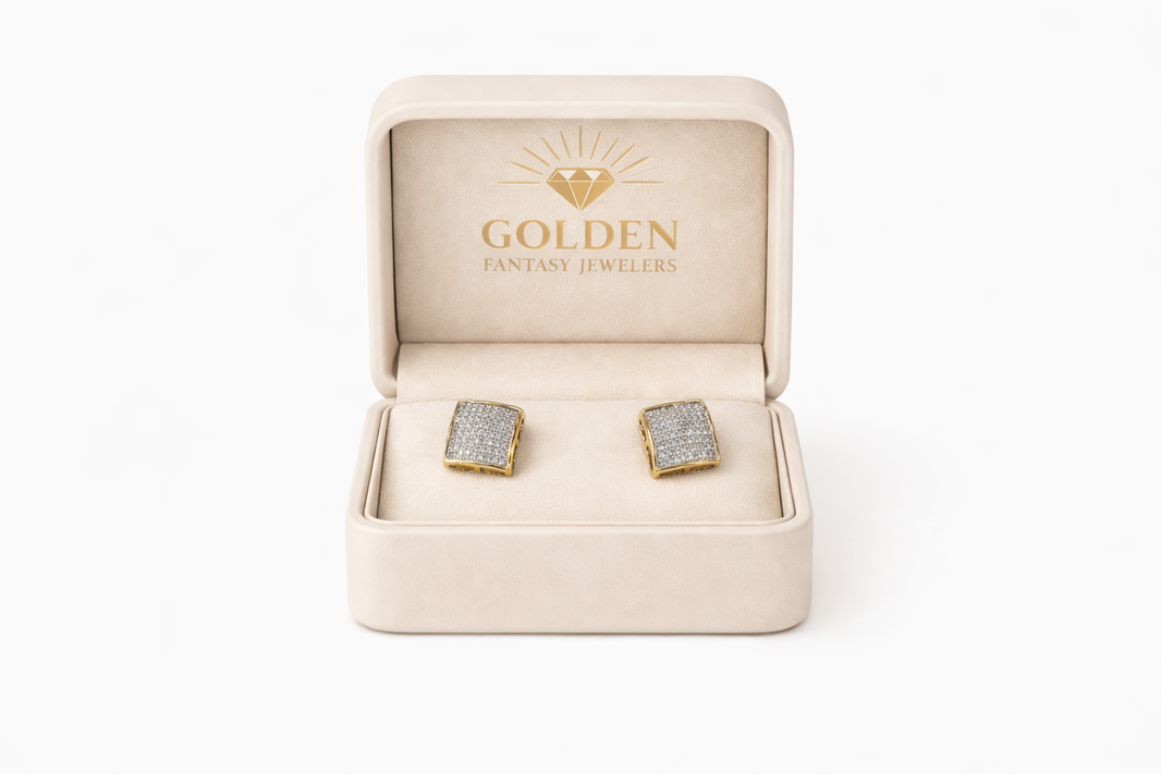 10K Yellow Gold Earrings 0.25 ct Natural Diamond