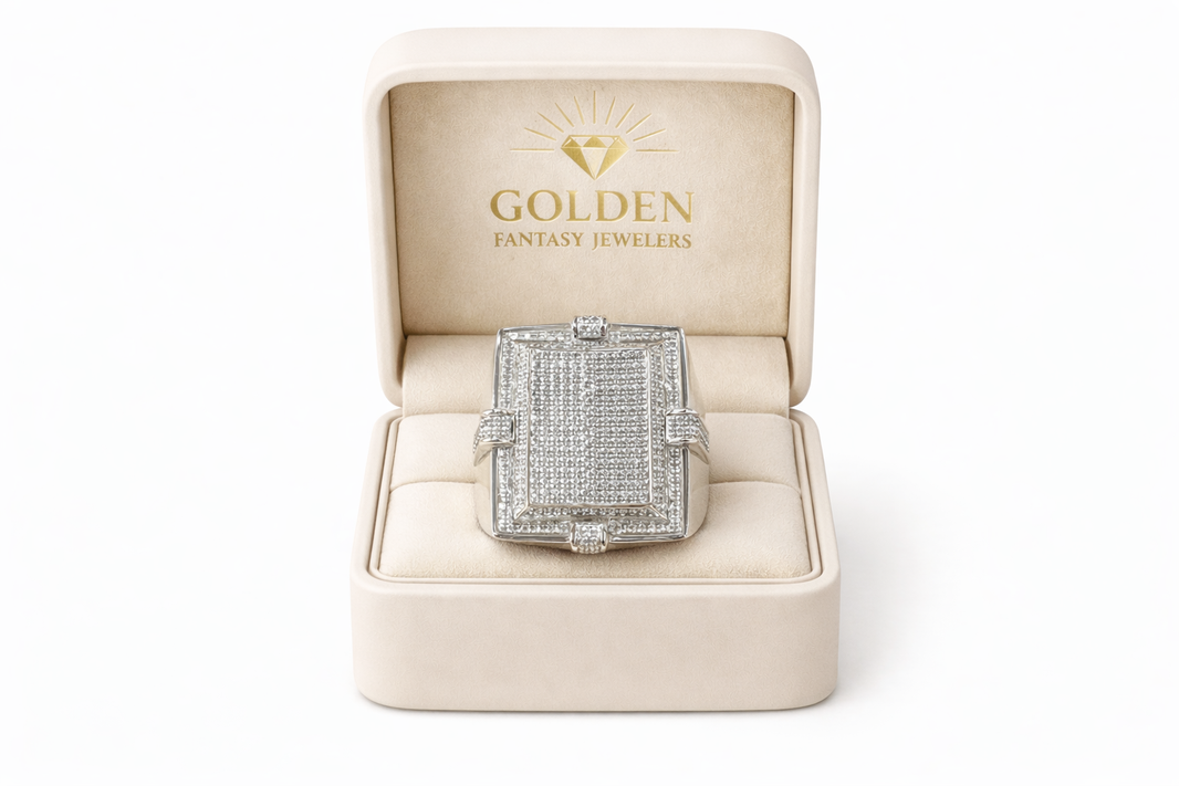 Sterling Silver Men’s Ring 1.23 ct Natural Diamond