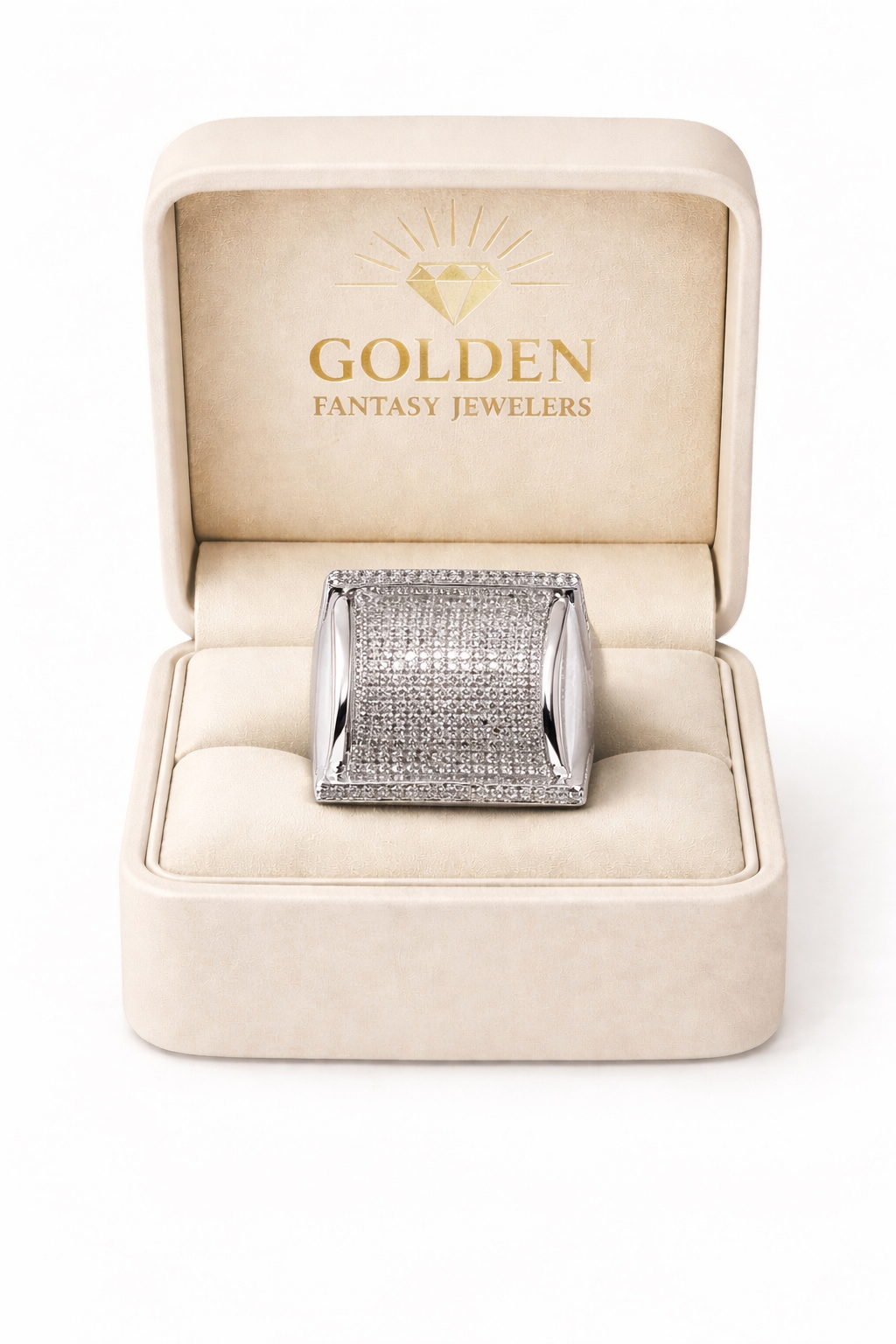 Sterling Silver Men’s Ring 0.50 ct Natural Diamond