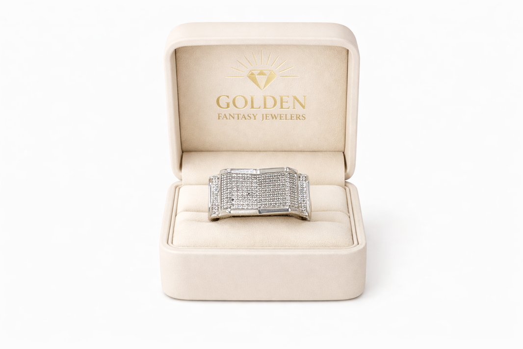 Sterling Silver Men's Ring 0.25 ct Natural Diamond