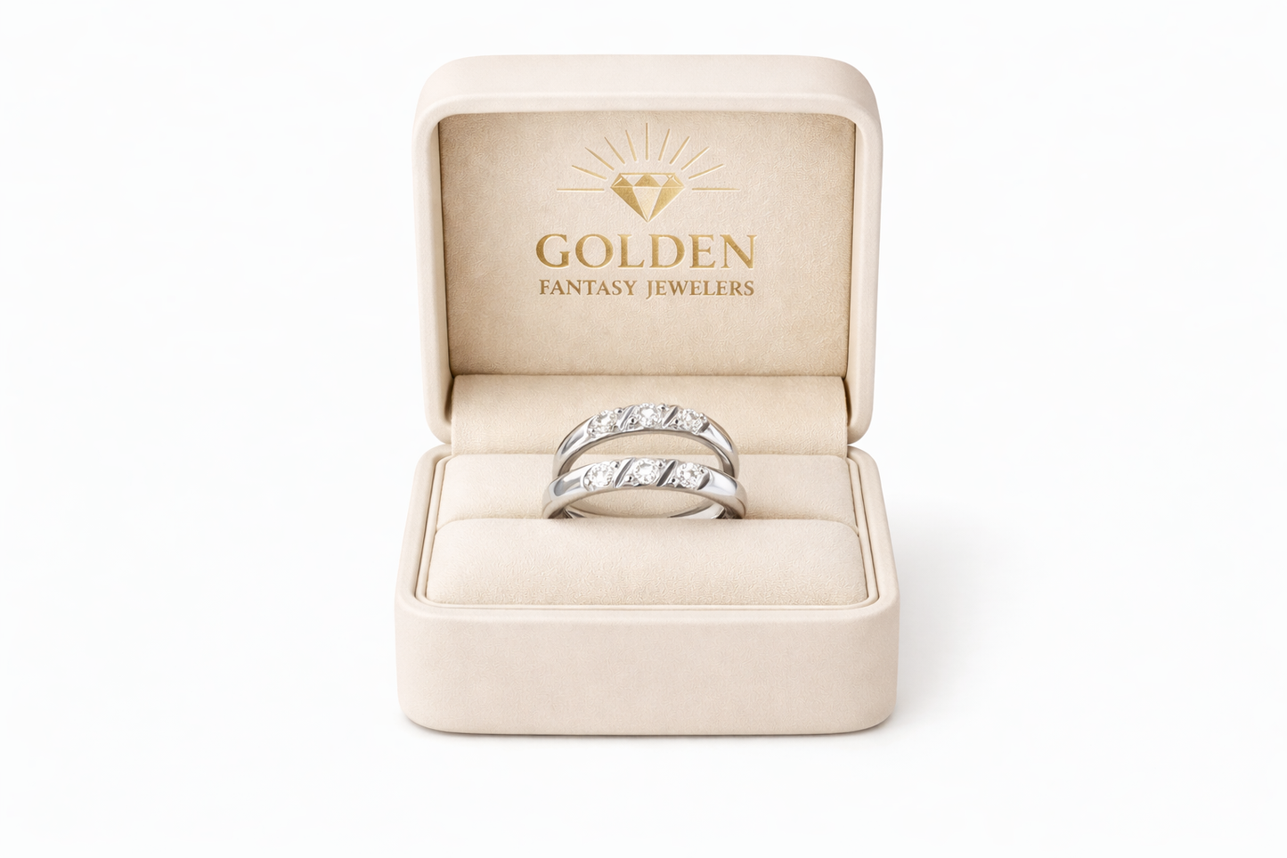 Sterling Silver Ring Wedding Set 0.07 ct Natural Diamond