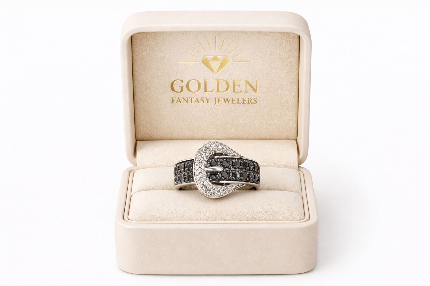 Sterling Silver Ring 0.11 ct Black Natural Diamond