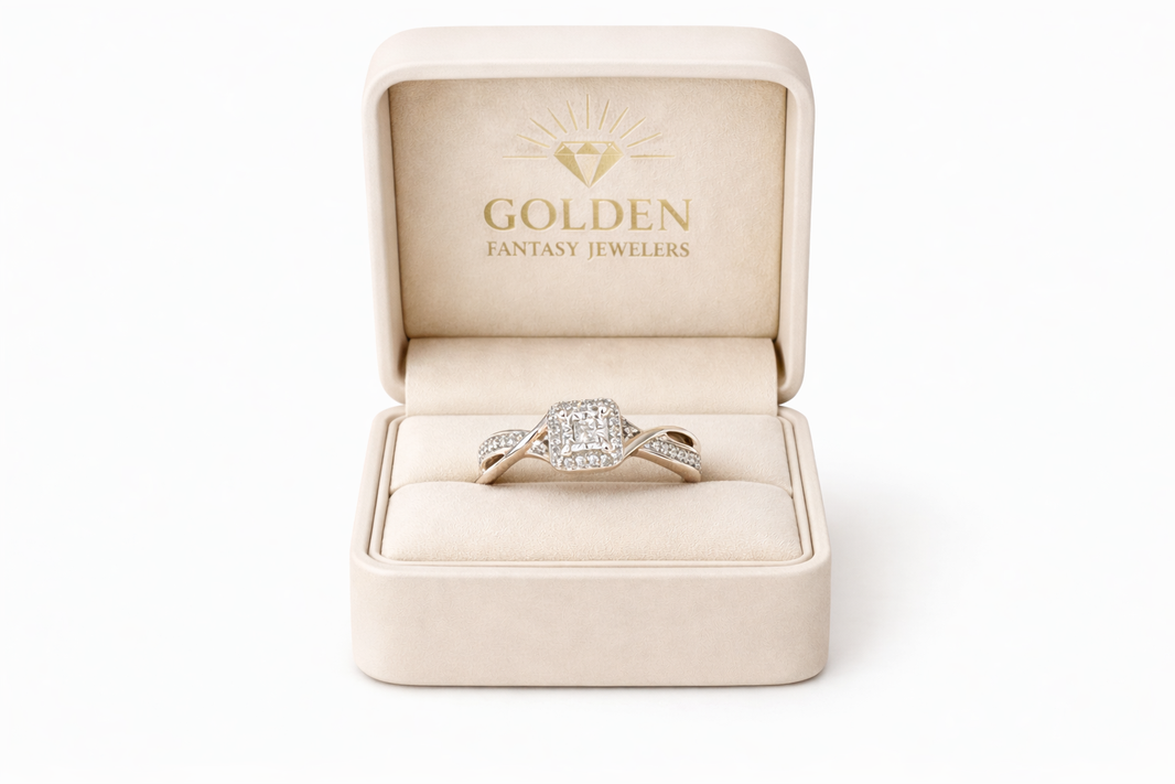 Sterling Silver Women's Ring 0.13 ct Natural Diamond