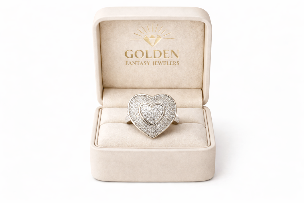 Sterling Silver Women's Ring 0.40 ct Natural Diamond