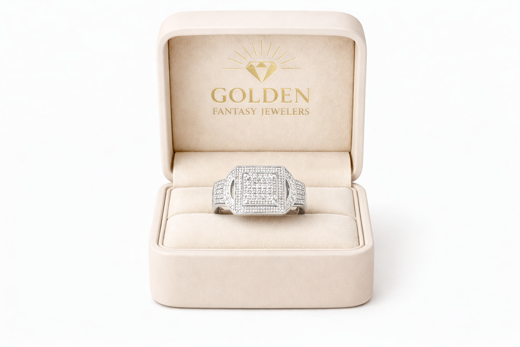 Sterling Silver Ring 0.34 ct Natural Diamond