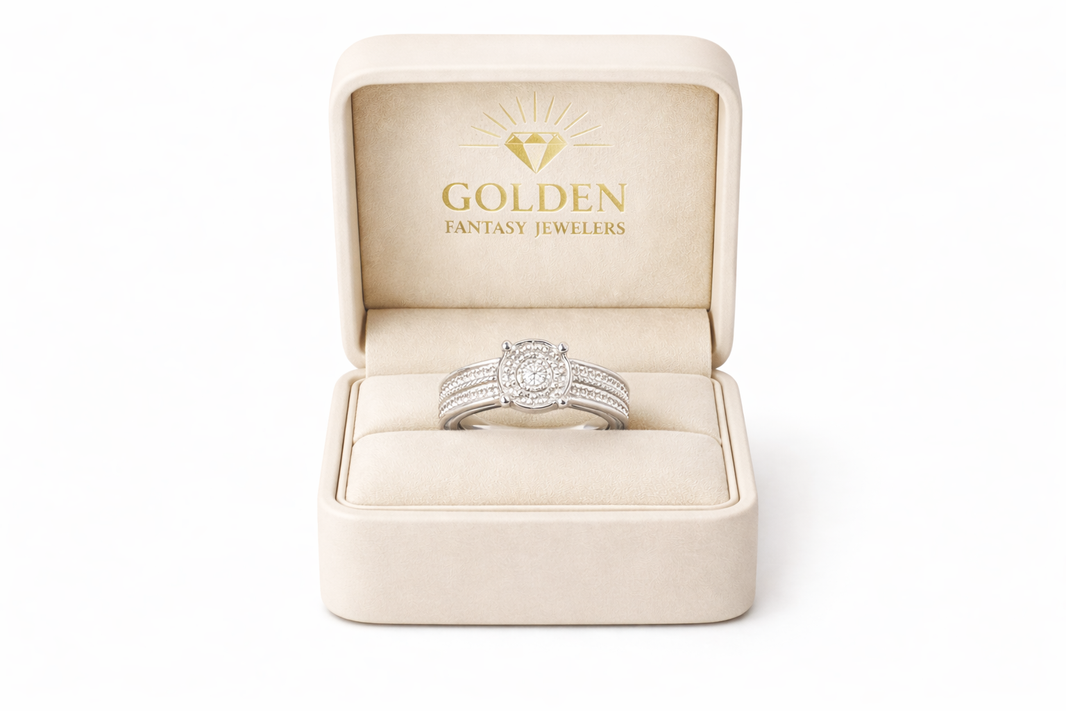 Sterling Silver Ring 0.06 ct Natural Diamond