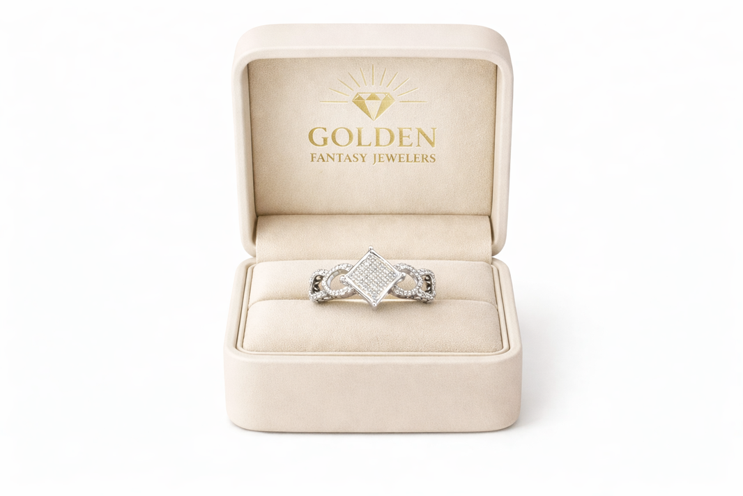 Sterling Silver Women’s Ring 0.14 ct Natural Diamond