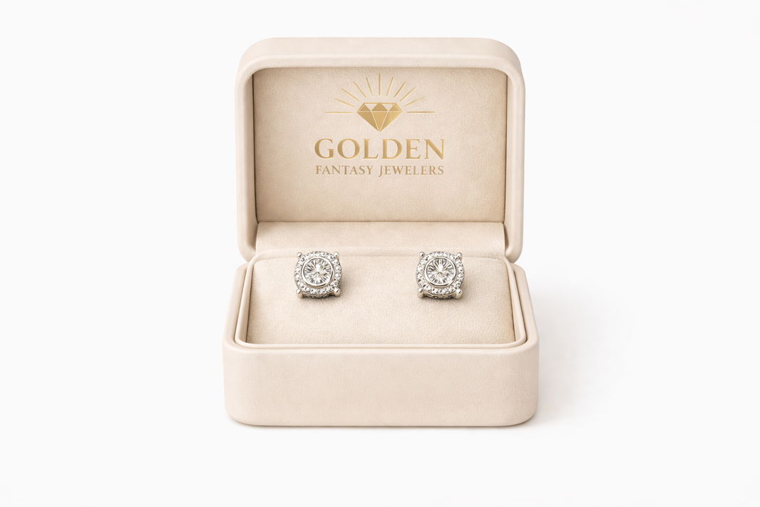 Sterling Silver Earrings 0.05 ct Natural Diamond