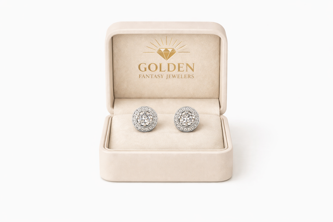 Sterling Silver Earrings 0.01 ct Natural Diamond