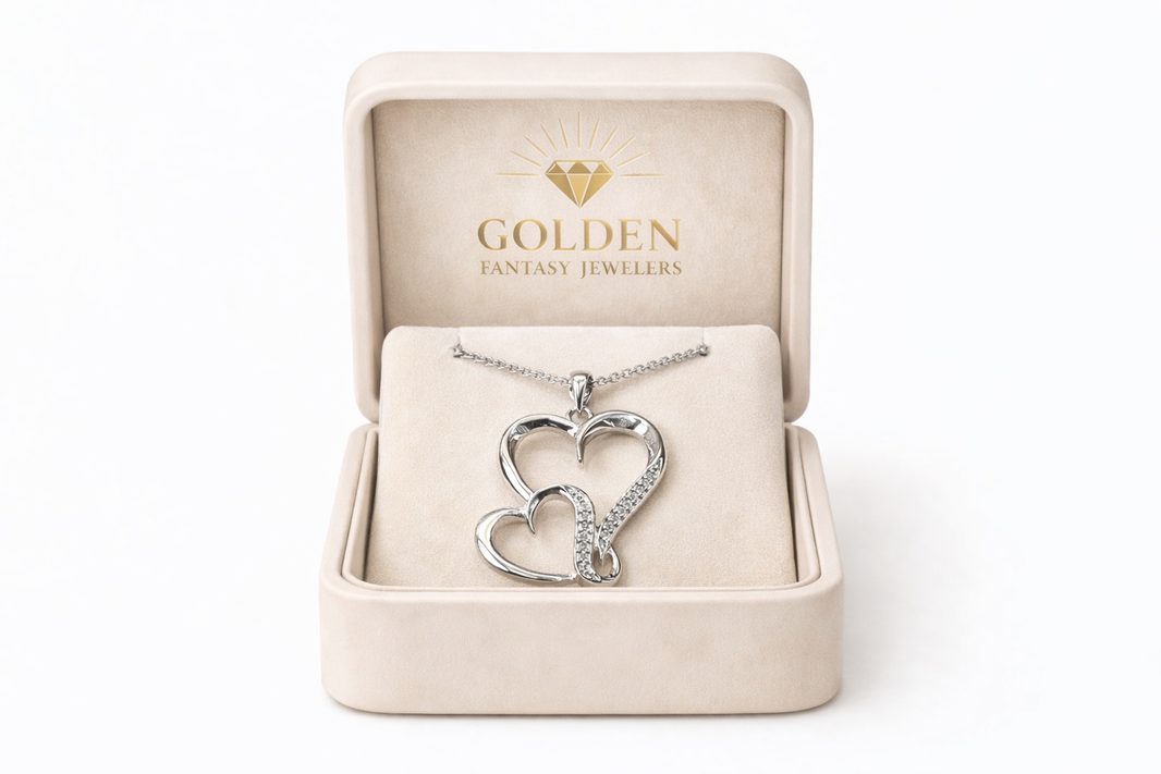 Sterling Silver Heart Charm 0.10 ct Natural Diamond