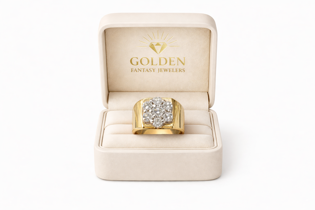 14K Yellow Gold Ring 1.40 ct Natural Diamond