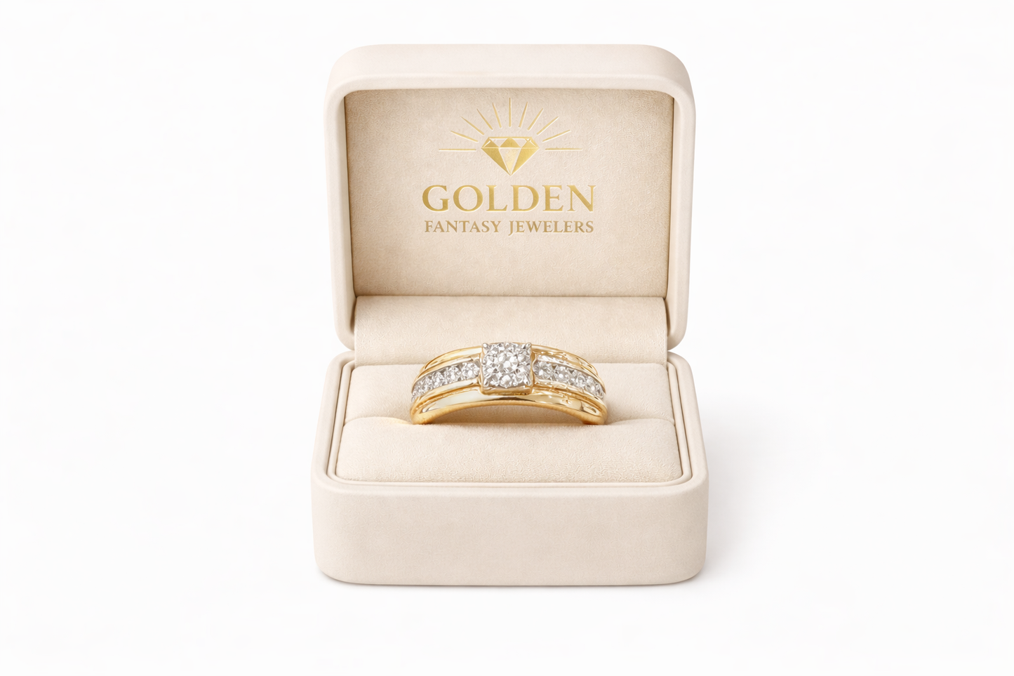 14K Yellow Gold Men's Ring 0.78 ct Natural Diamond