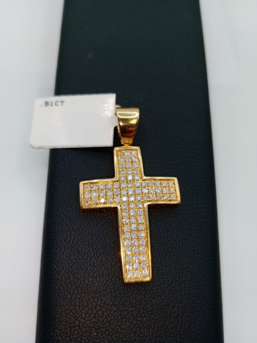 Diamond Cross Charm, Crucifix Pendant, Gold Charm