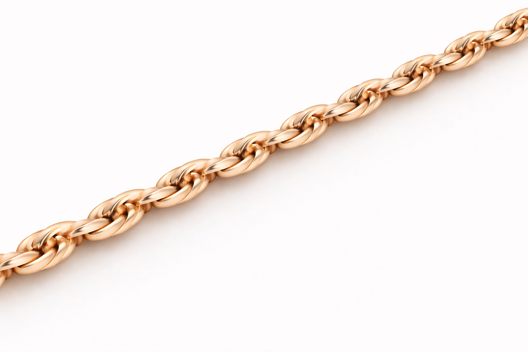 14k - 2.00mm Diamond-Cut Rope Bracelet - Rose Gold