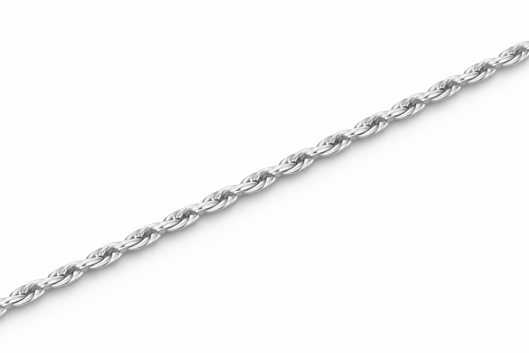 Sterling Silver - 1.40mm Diamond-Cut Rope Chain