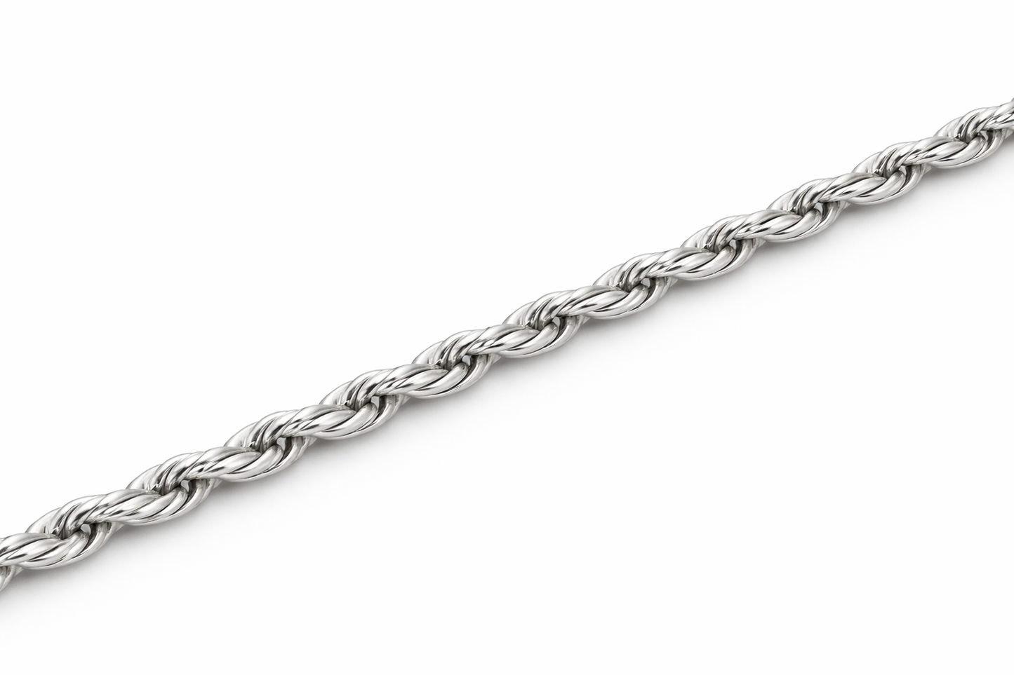 Sterling Silver - 2.25mm Diamond-Cut Rope Chain