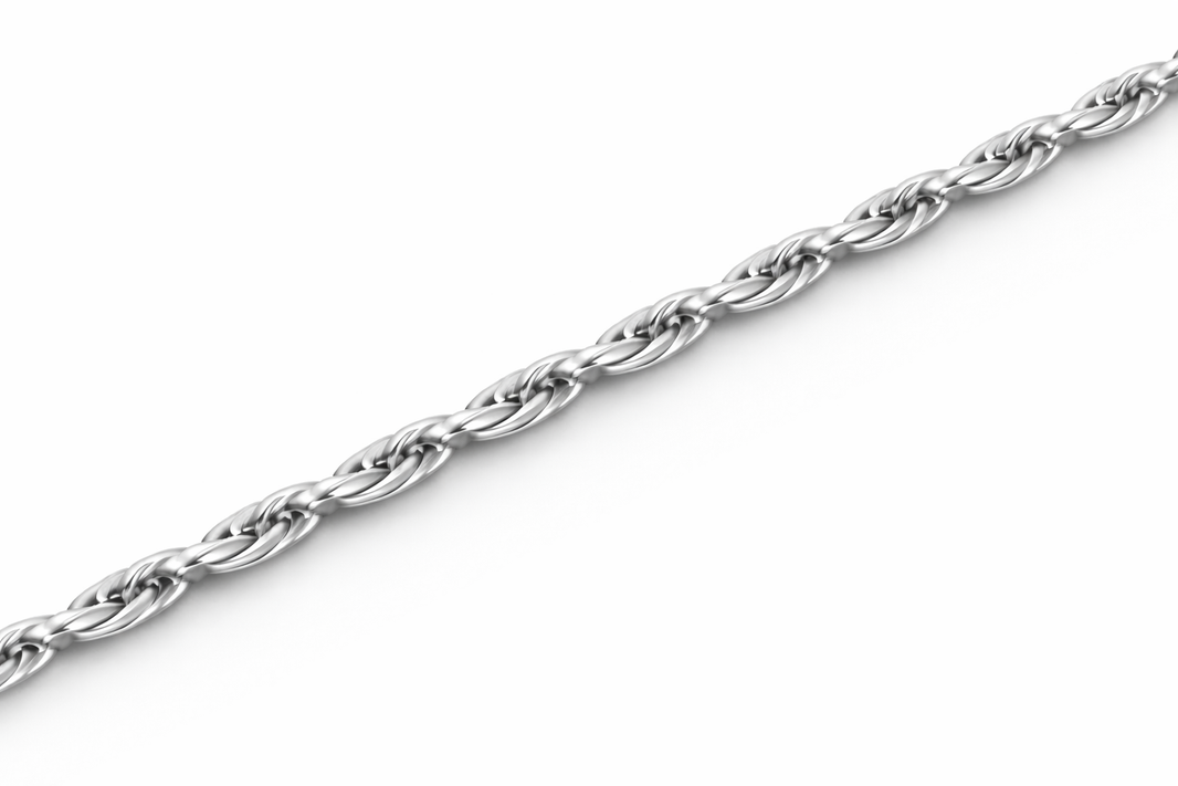 Sterling Silver - 1.70mm Diamond-Cut Rope Chain