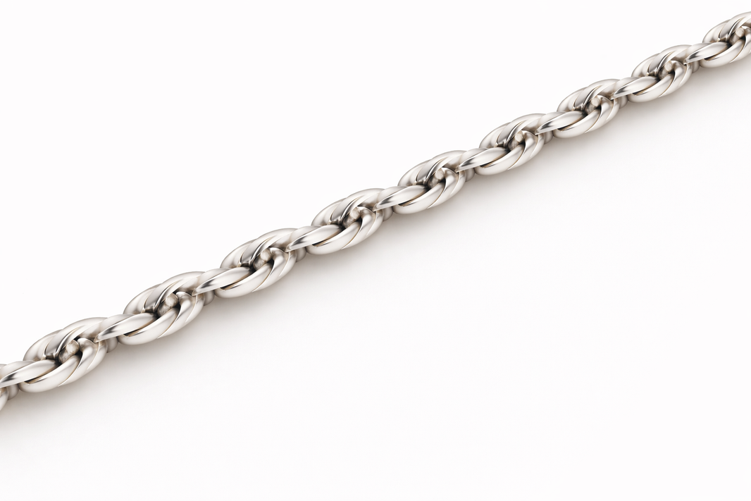 10k/14k - 2.00mm Diamond-Cut Rope Chain - White Gold