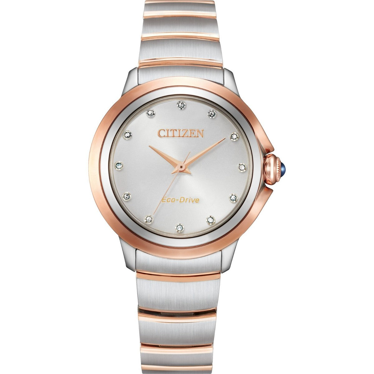 Citizen Ceci EM0956-54A Women's Two-Tone Rose Gold and Silver-Tone Eco-Drive Watch