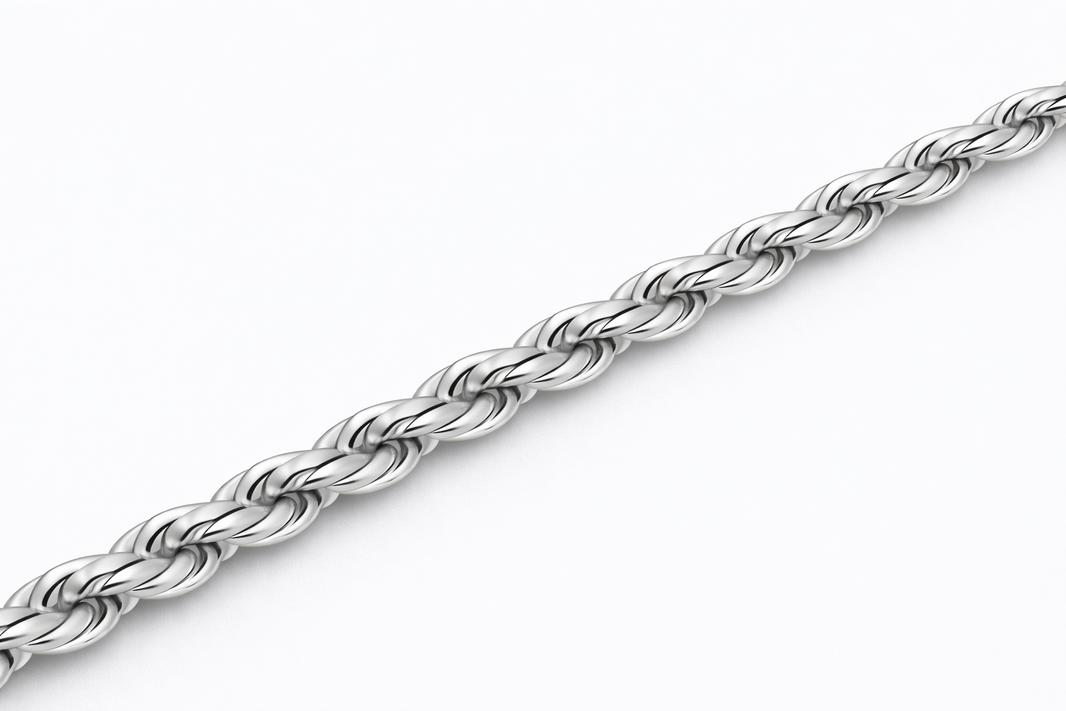Sterling Silver - 2.80mm Diamond-Cut Rope Chain