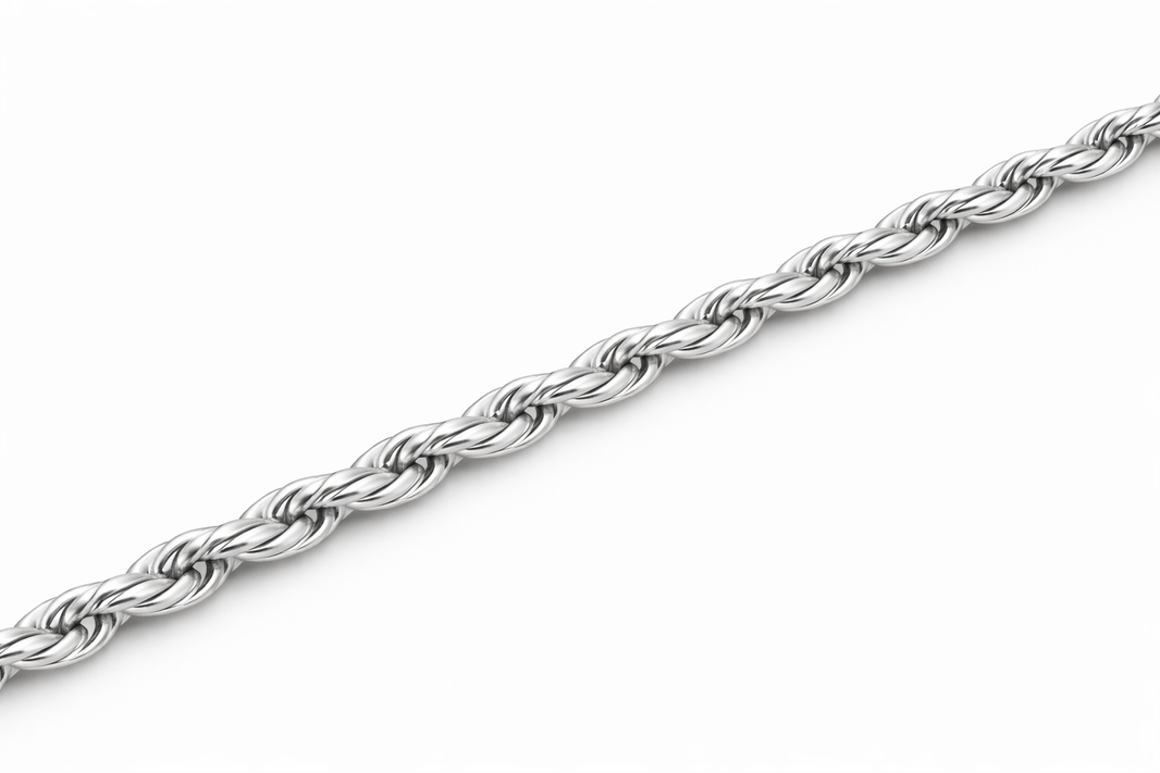 Sterling Silver - 2.50mm Diamond-Cut Rope Chain