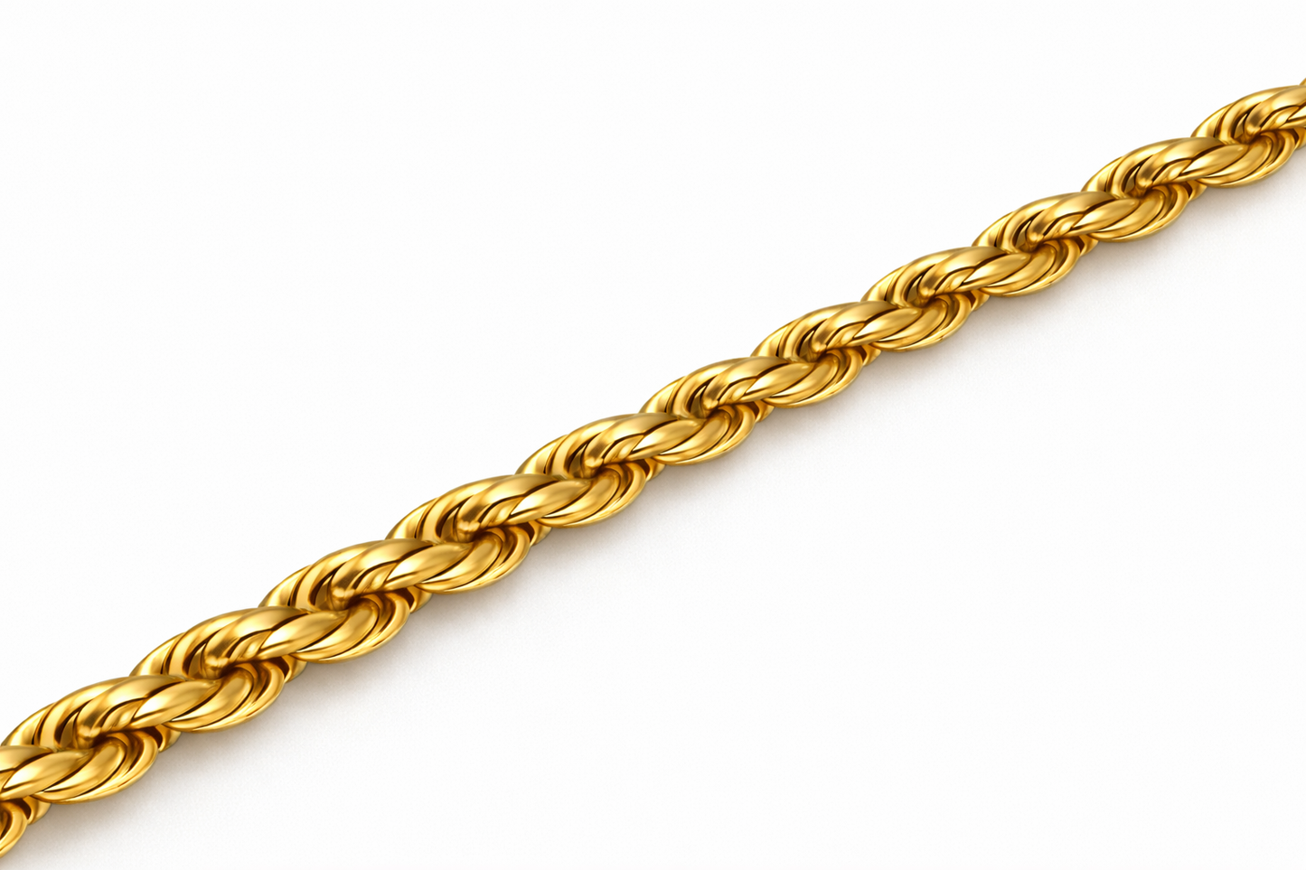 Sterling Silver - 3.20mm Diamond-Cut Rope Anklet