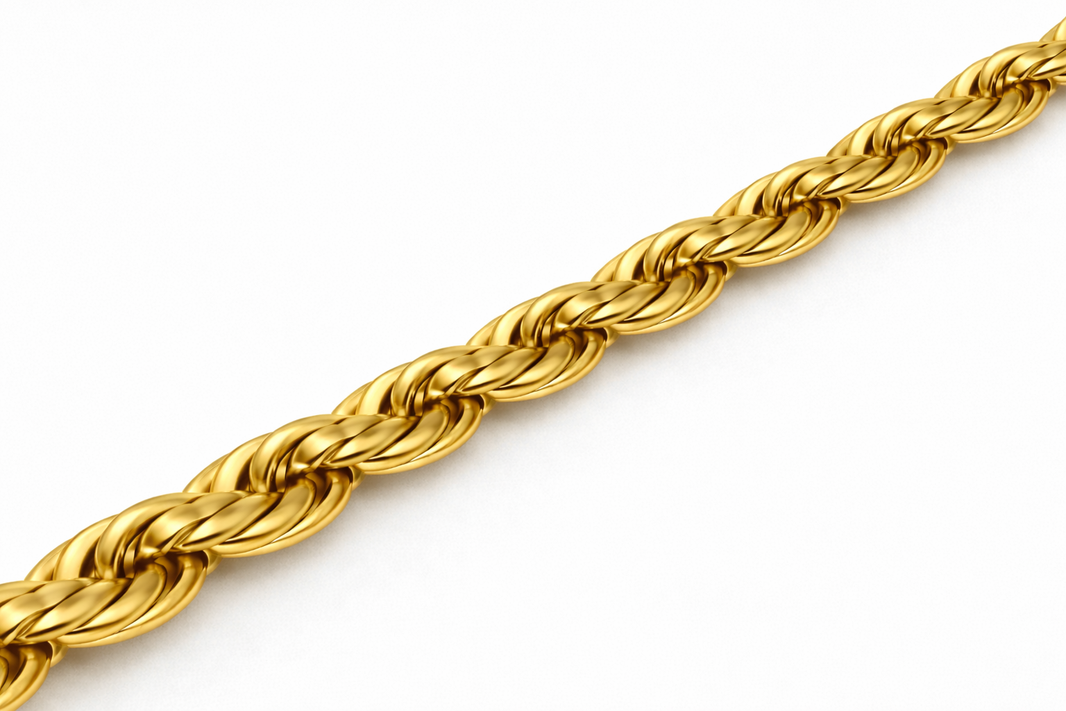 Sterling Silver Plated - 3.80mm Diamond-Cut Rope Chain