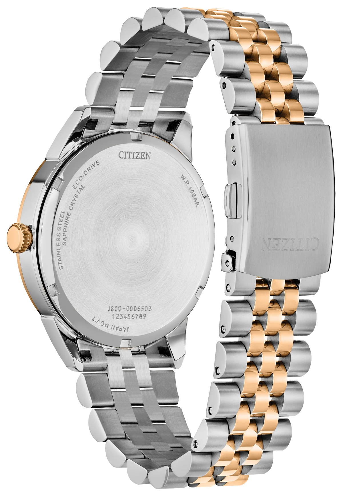 Citizen Rolan AW0156-57X Men's Two-Tone Eco-Drive Watch - back view