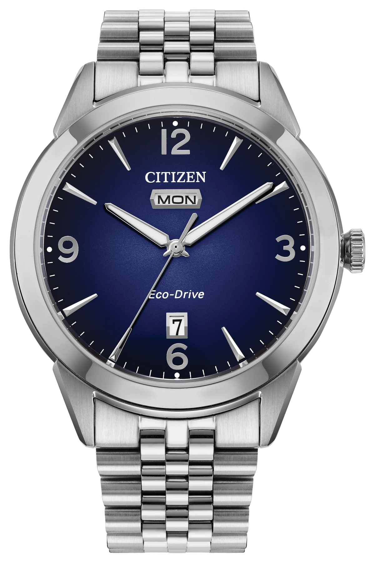 Citizen Rolan AW0150-53L Men's Silver-Tone Eco-Drive Watch - front view