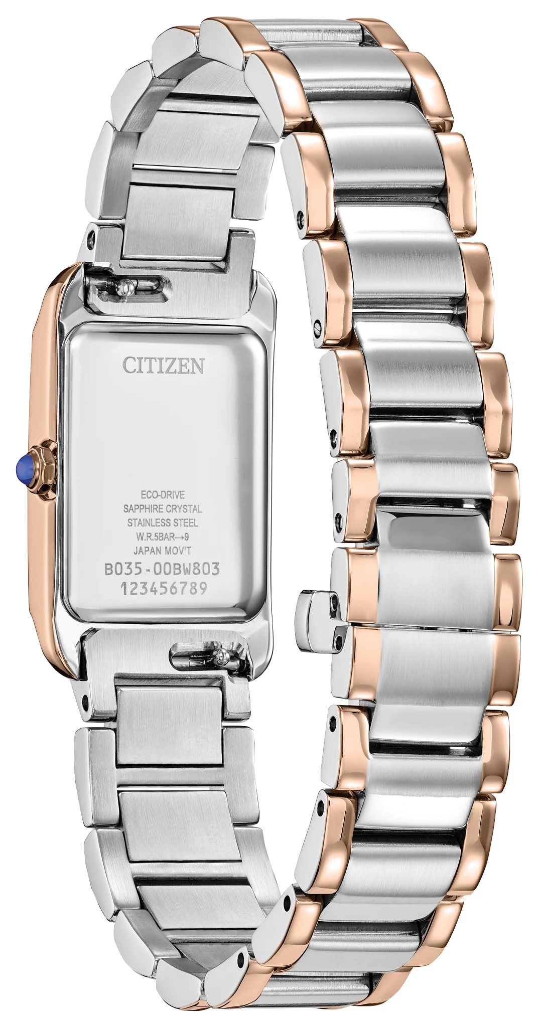 Citizen L Bianca EW5624-54Y Women's Two-Tone Eco-Drive Watch - back view