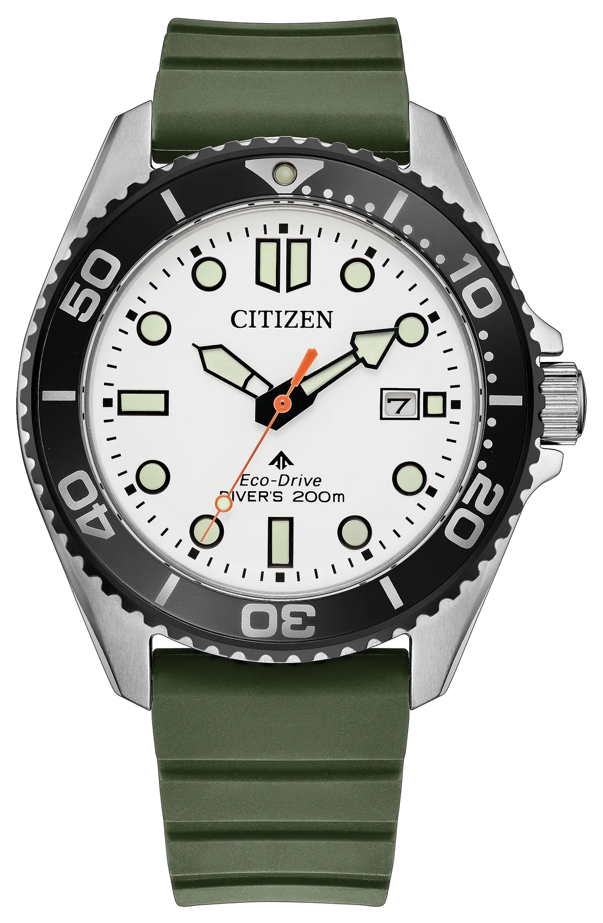 Citizen Promaster Dive BN0265-00A Men's Silver-Tone Eco-Drive Watch - front view