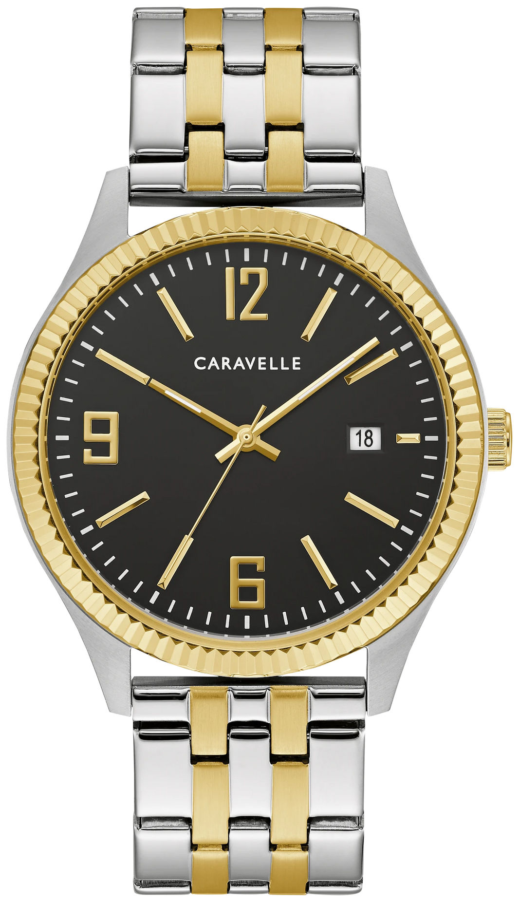 Caravelle Box Set 45K000 Men's Two-Tone Quartz Watch & Bracelet Set