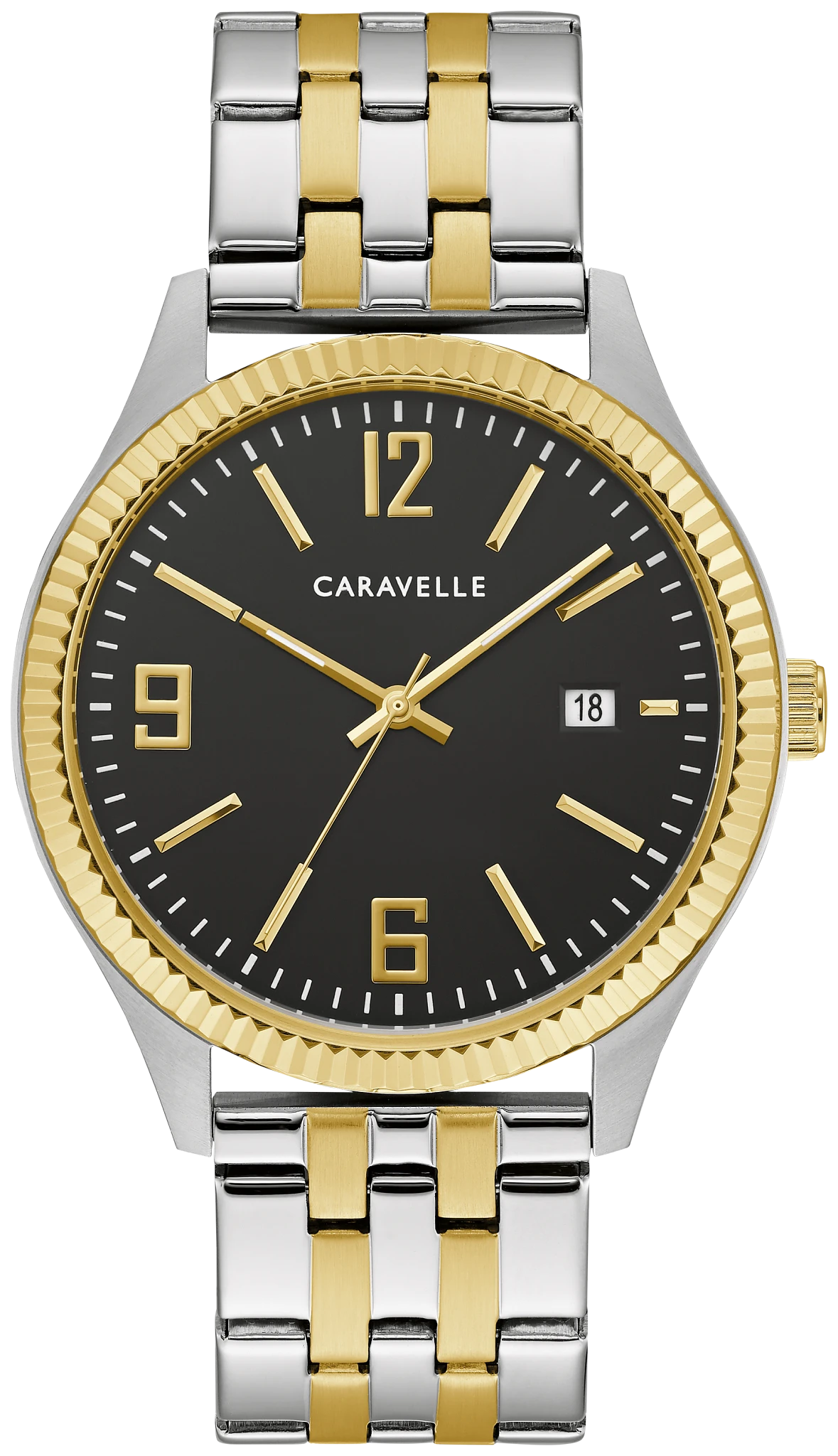 Caravelle Box Set 45K000 Men's Two-Tone Quartz Watch & Bracelet Set
