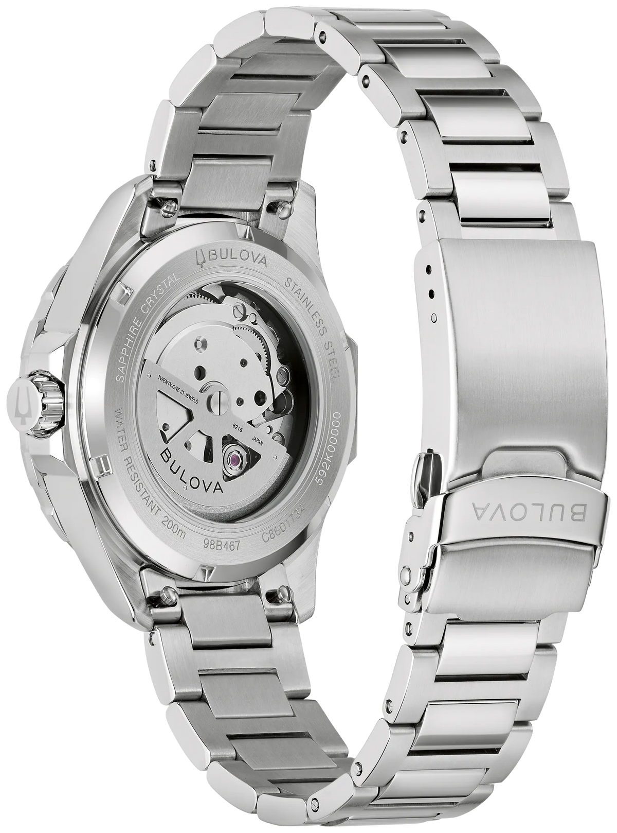 Bulova 98B467 watch - Bracelet and back (manufacturer image 2 of 4)