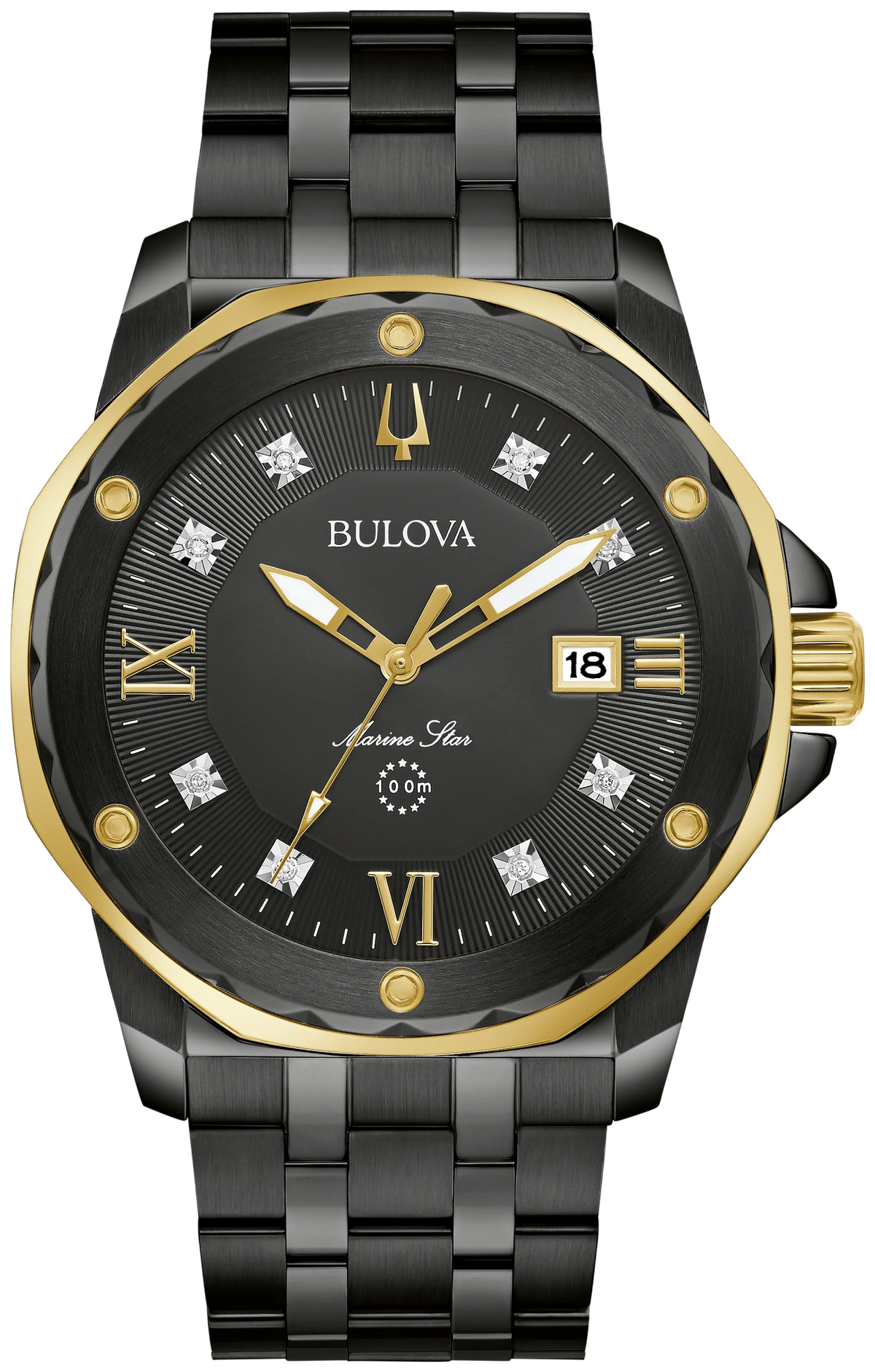 Bulova Marine Star 98D176 Men's Black Quartz Watch