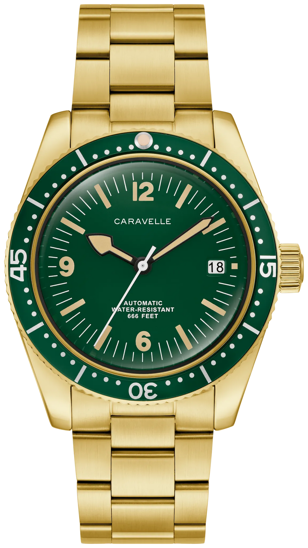 Caravelle Sea Hunter 44B128 Men's Gold-Tone Automatic Watch