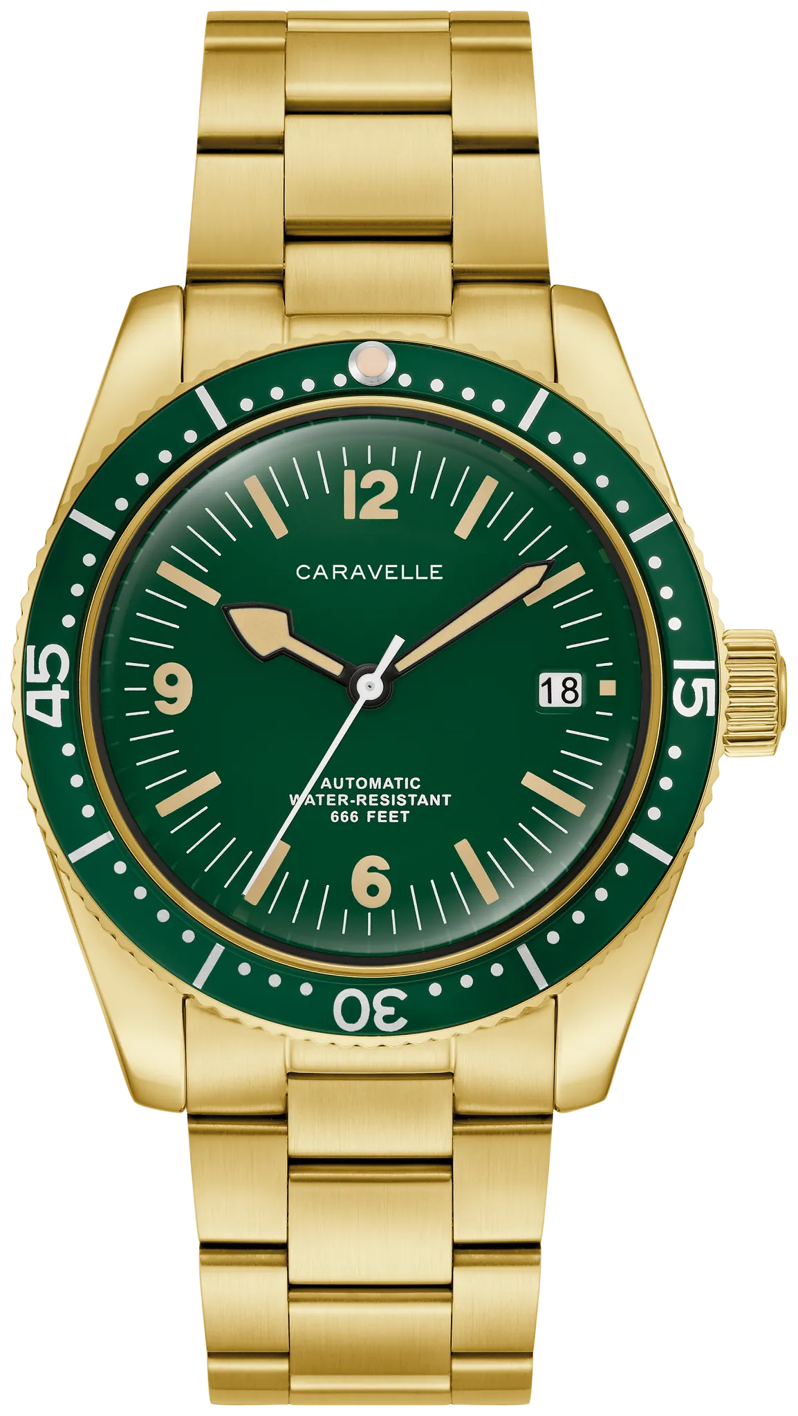 Caravelle Sea Hunter 44B128 Men's Gold-Tone Automatic Watch