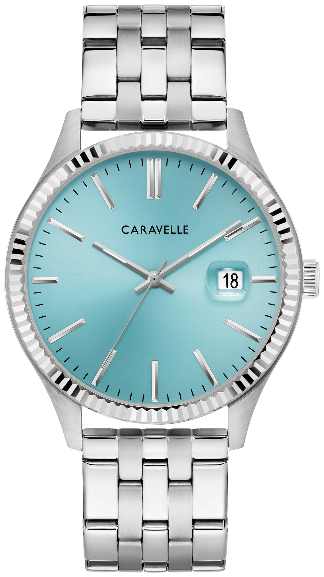 Caravelle Dress 43B174 Men's Silver-Tone Quartz Watch