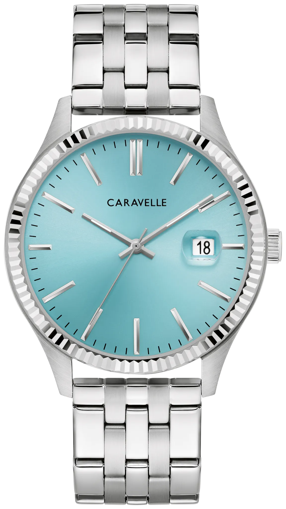 Caravelle Dress 43B174 Men's Silver-Tone Quartz Watch