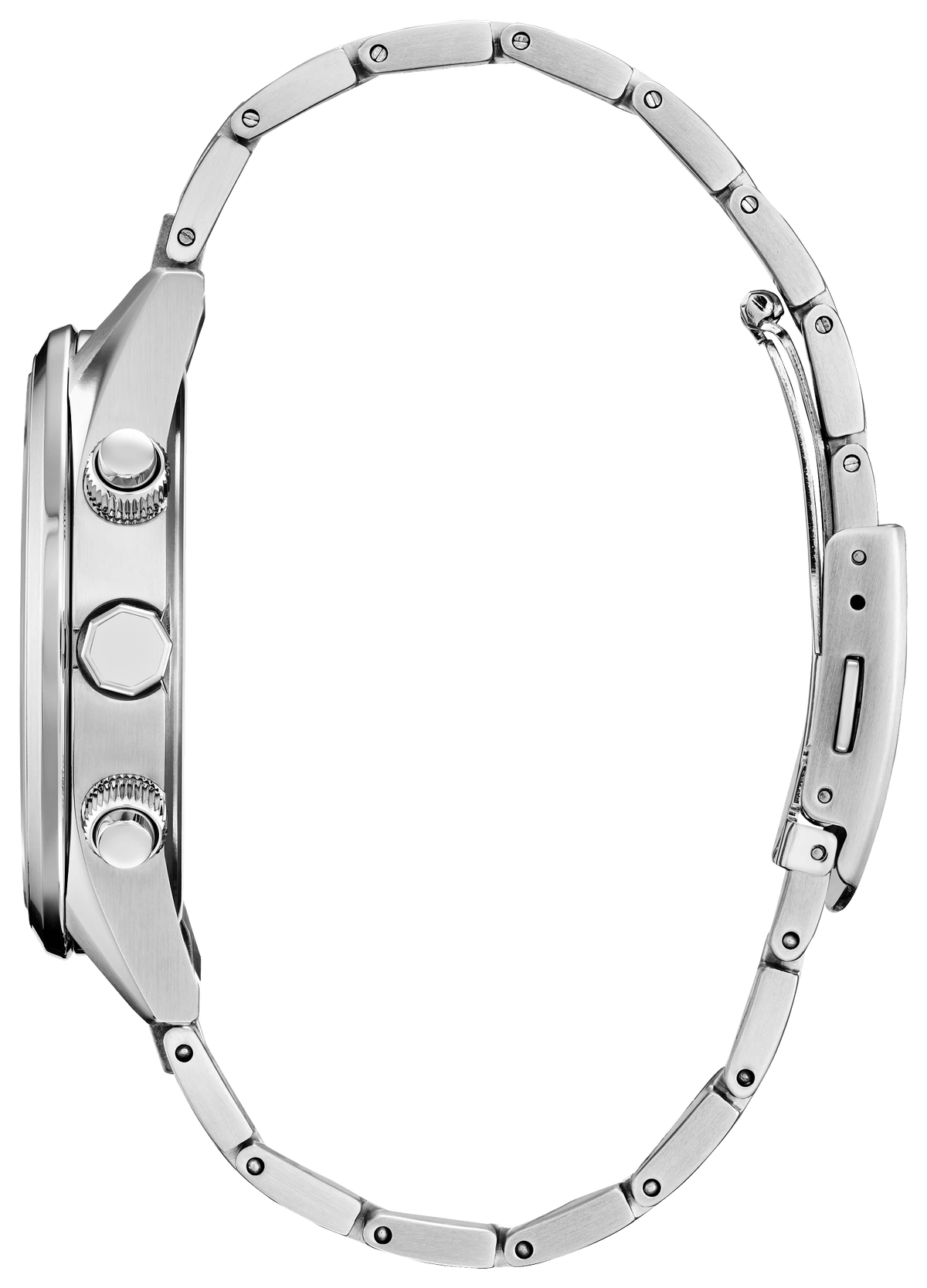 Citizen Sport Luxury AT8260-51M Men's Silver-Tone Eco-Drive Watch - side view