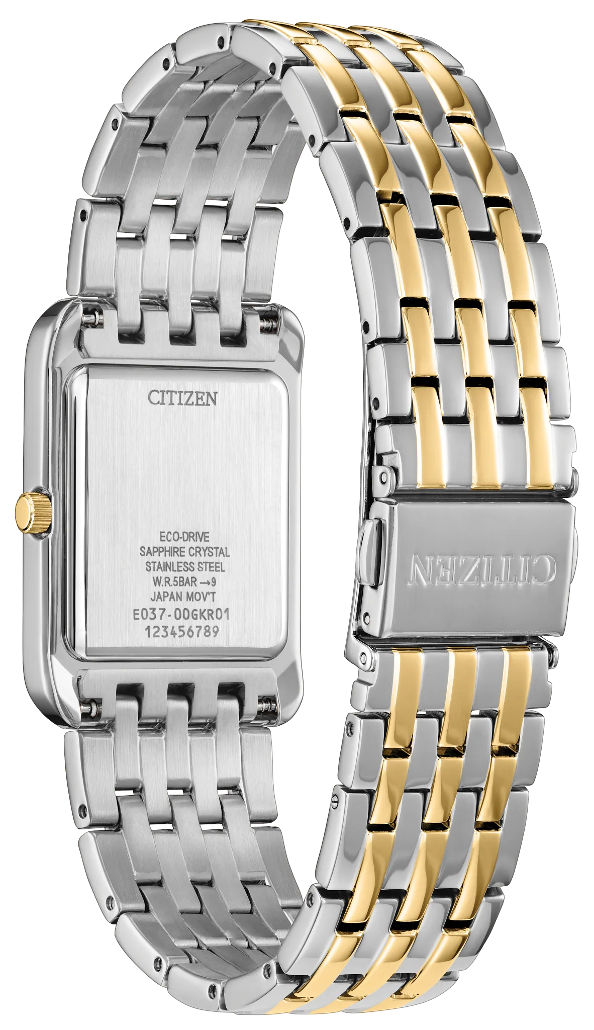 Citizen Addysen BJ6574-59E Men's Two-Tone Eco-Drive Watch - back view