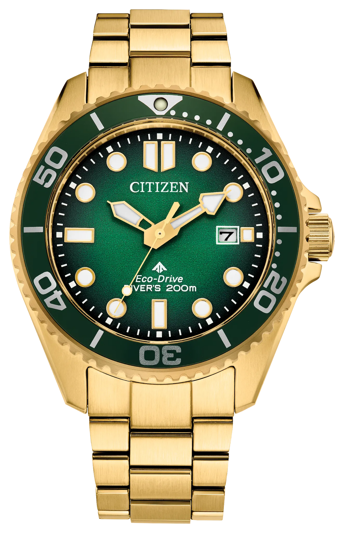 Citizen Promaster Dive BN0262-59W Men's Gold-Tone Eco-Drive Watch - front view