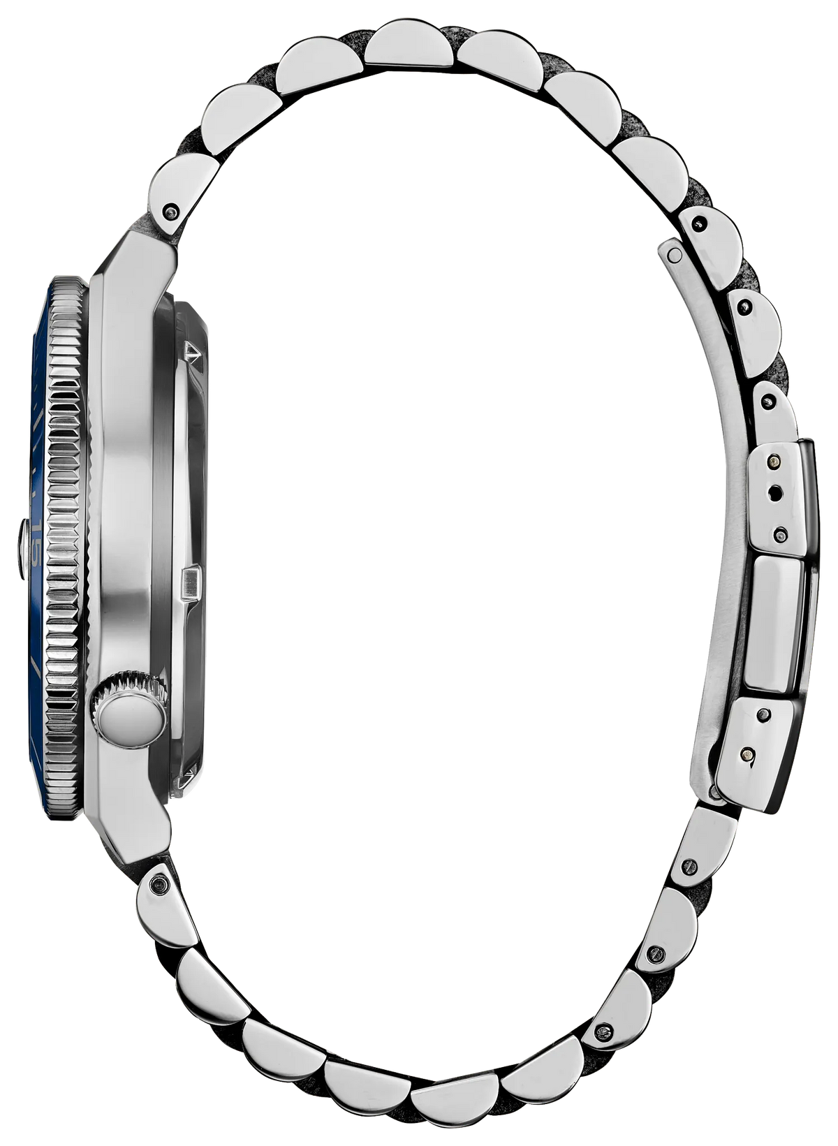 Citizen TSUYOSA Shore NJ0230-59L Men's Silver-Tone Automatic Watch - side view
