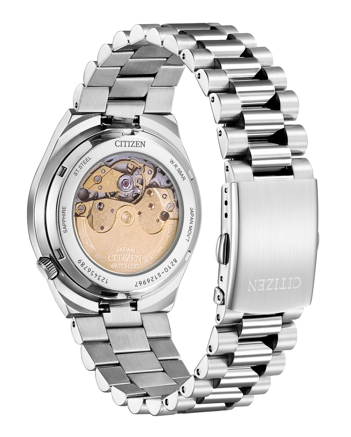 Citizen TSUYOSA NJ0150-56W Men's Silver-Tone Automatic Watch - back view