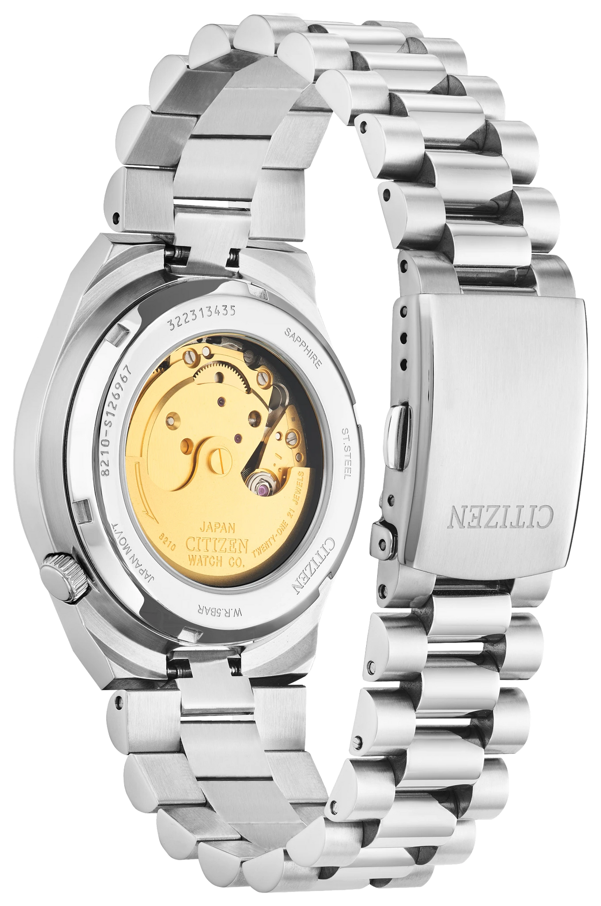 Citizen TSUYOSA NJ0151-53M Men's Silver-Tone Automatic Watch - back view