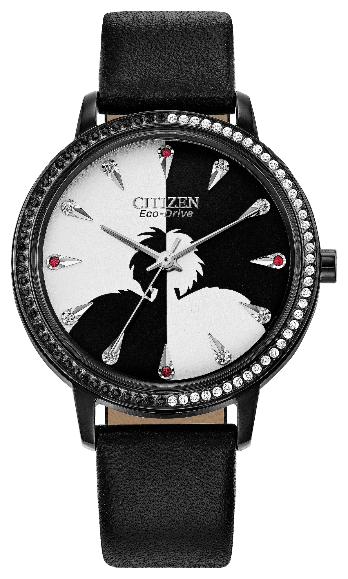 Citizen Disney Cruella De Vil FE7045-09W Women's Black Ion-Plated Eco-Drive Watch - image 2