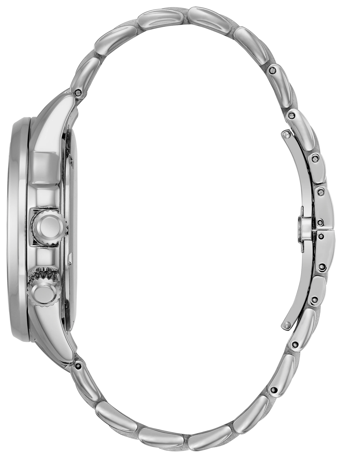 Citizen Calendrier BU2021-51L Men's Silver-Tone Eco-Drive Watch - side view