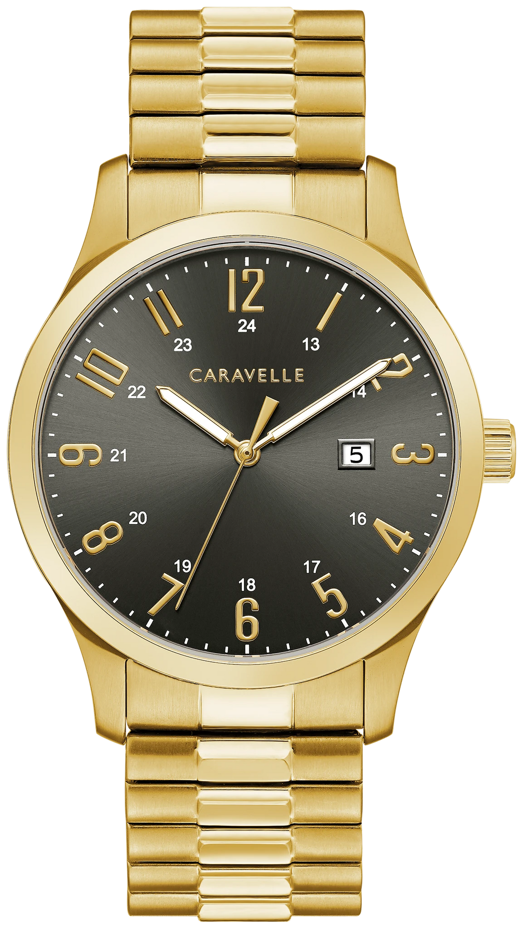 Caravelle Traditional 44B126 Men's Gold-Tone Quartz Watch