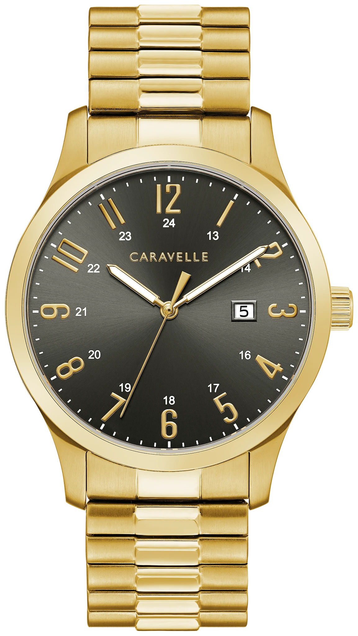 Caravelle Traditional 44B126 Men's Gold-Tone Quartz Watch